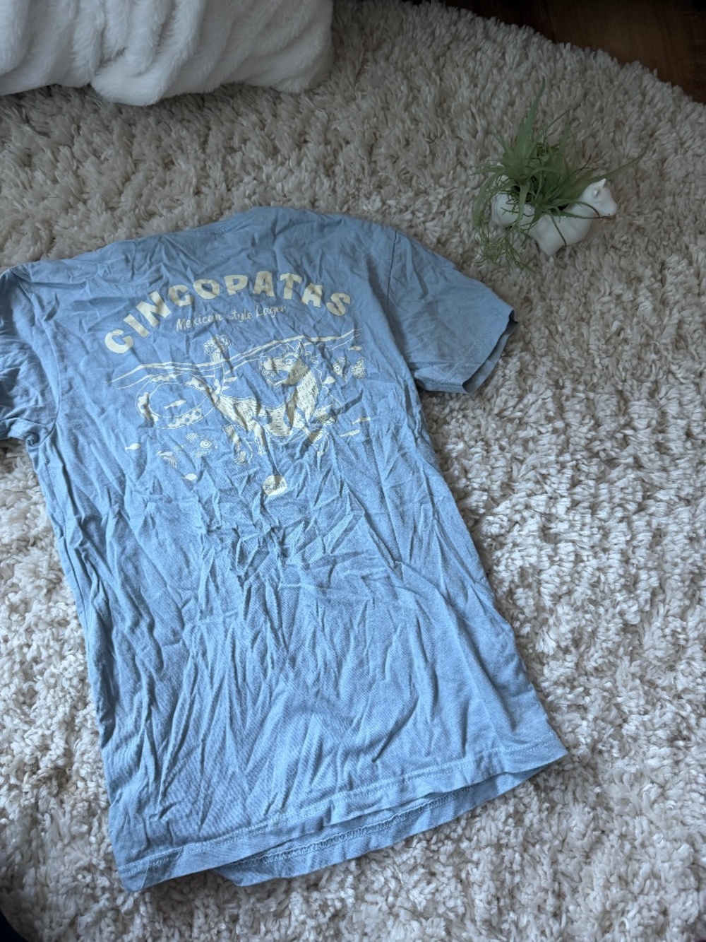 Light Light Blue Ram Brewery Beer PNW Pacific Northwest Short Sleeve Graphic Tee